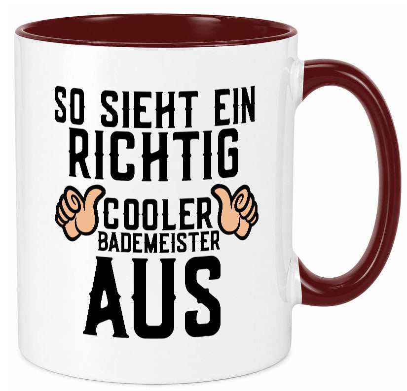 Richtig cooler Bademeister | Daumen hoch Schwimmbad lustig Humor Geschenkidee