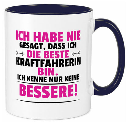 Die Beste Kraftfahrerin | Lastwagen LKW Fahrerin lustiger Spruch Geschenk Humor Tasse