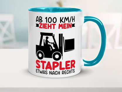 Stapler zieht nach Rechts | Staplerfahrer Arbeit Geschenkidee Kollegen Büro