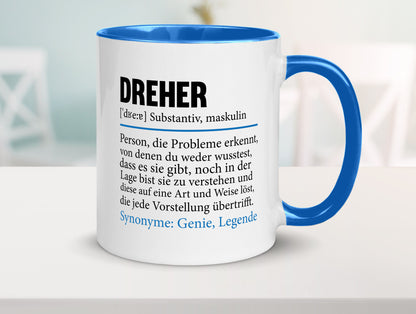 Dreher Humor | Fräser Zerspannungsmechaniker Geschenkidee Tasse