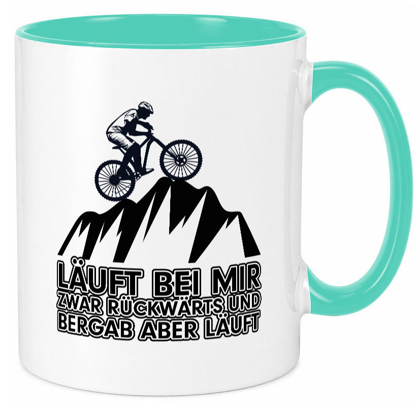 Läuft bei mir | Pechvogel Tasse Radfahrer Statement Humor Geschenkidee