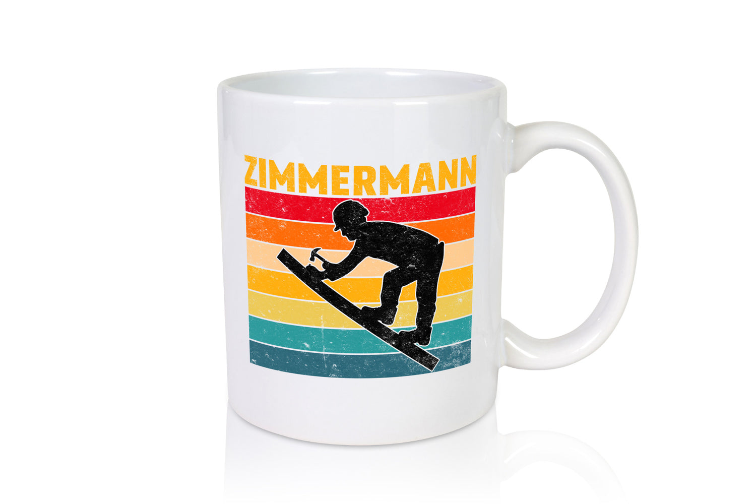 Zimmerman | Handwerker Dach Retro v2 lustig Humor Geschenkidee Geschenk Tasse