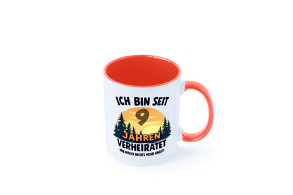 Ich bin Verheiratet | 9. Hochzeitstag Ehepaar v2 Geschenkidee Humor Tasse