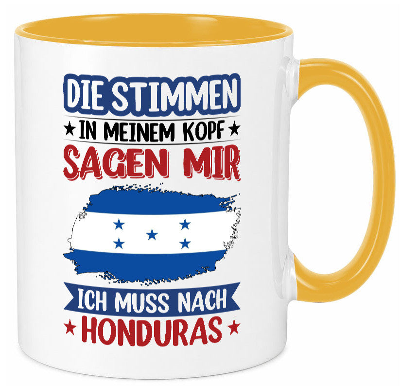 Honduras | Urlaub Stimmen in meinem Kopf Traumland Geschenkidee Humor Tasse