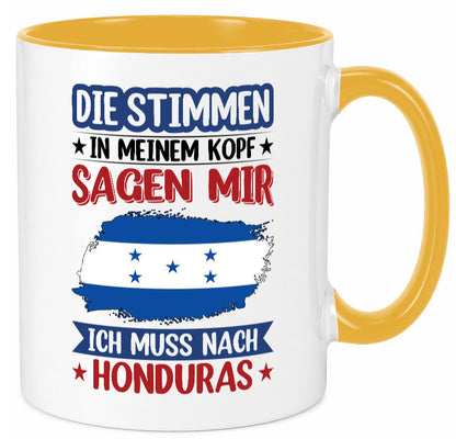 Honduras | Urlaub Stimmen in meinem Kopf Traumland Geschenkidee Humor Tasse