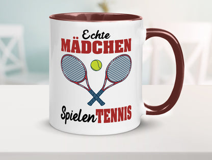 Echte Mädchen Spielen Tennis | Sport Geschenkidee Humor Tasse