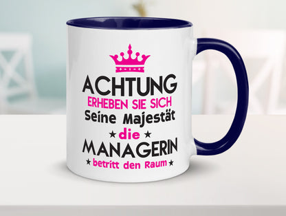 Seine Majestät Managerin | Management lustig Humor Geschenkidee Geschenk Tasse