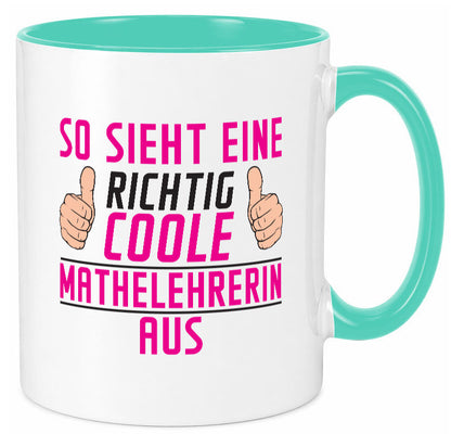 Richtig Coole Mathelehrerin | Lehrer Mathe lustiger Spruch Geschenk Humor