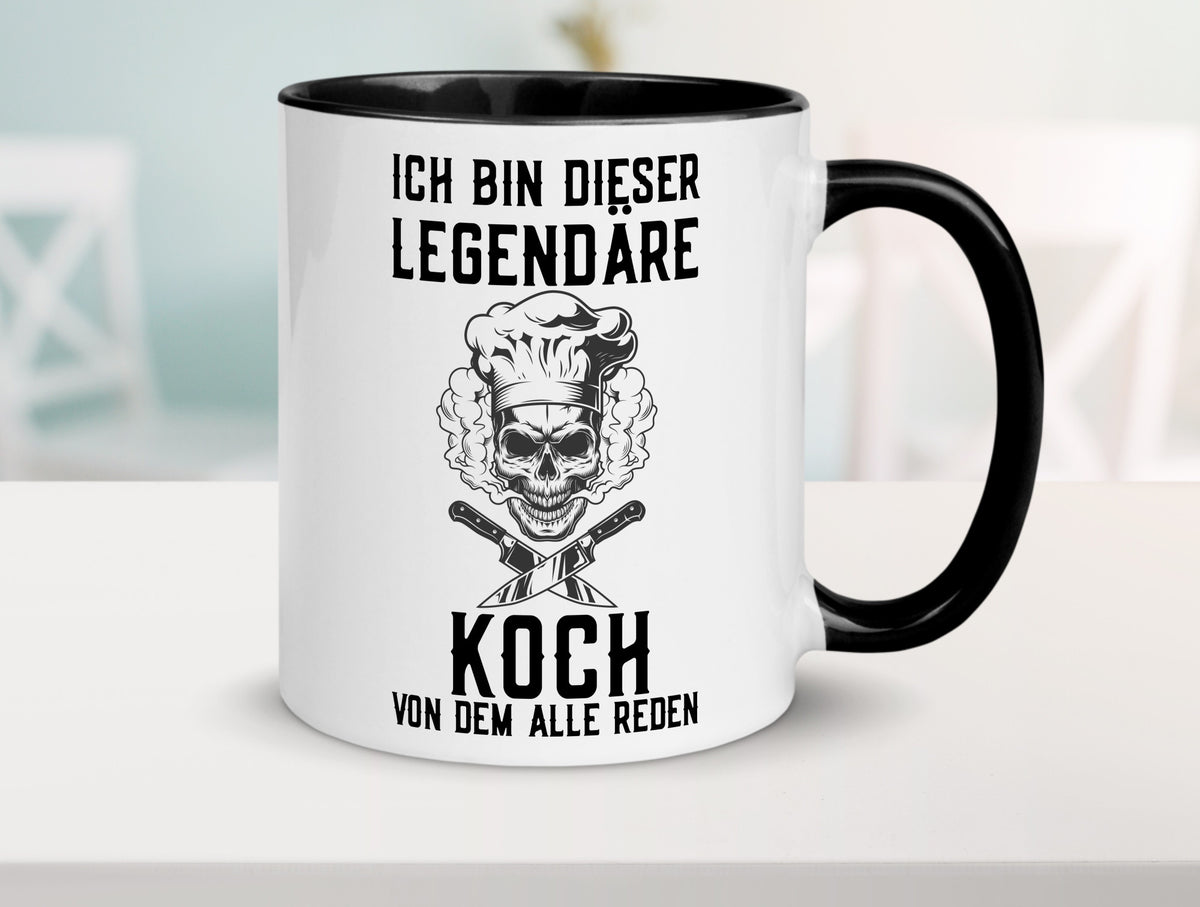 Legendärer Koch | Haubenkoch Totenkopf Küchenchef lustiger Spruch Geschenk Tasse