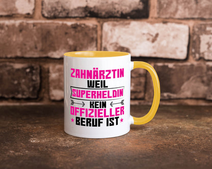 Superheldin Zahnärztin | Zahnmedizin Beruf Geschenkidee Arbeit Kollegen Büro