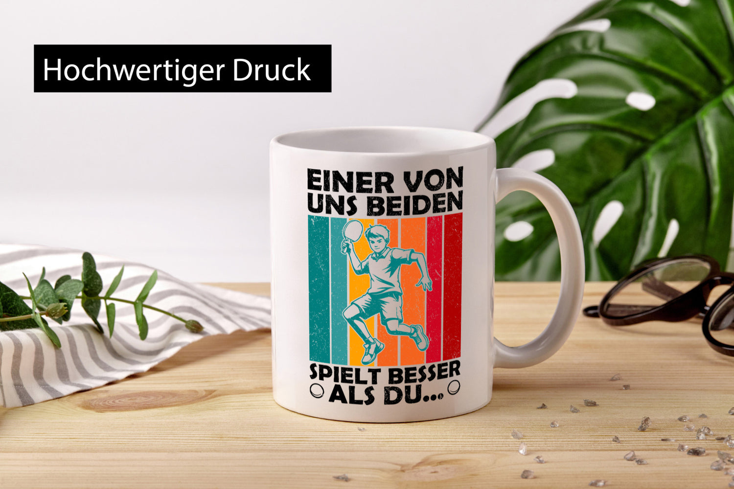 Von uns beiden spielt besser als du | Tischtennis Tennis Humor Geschenkidee