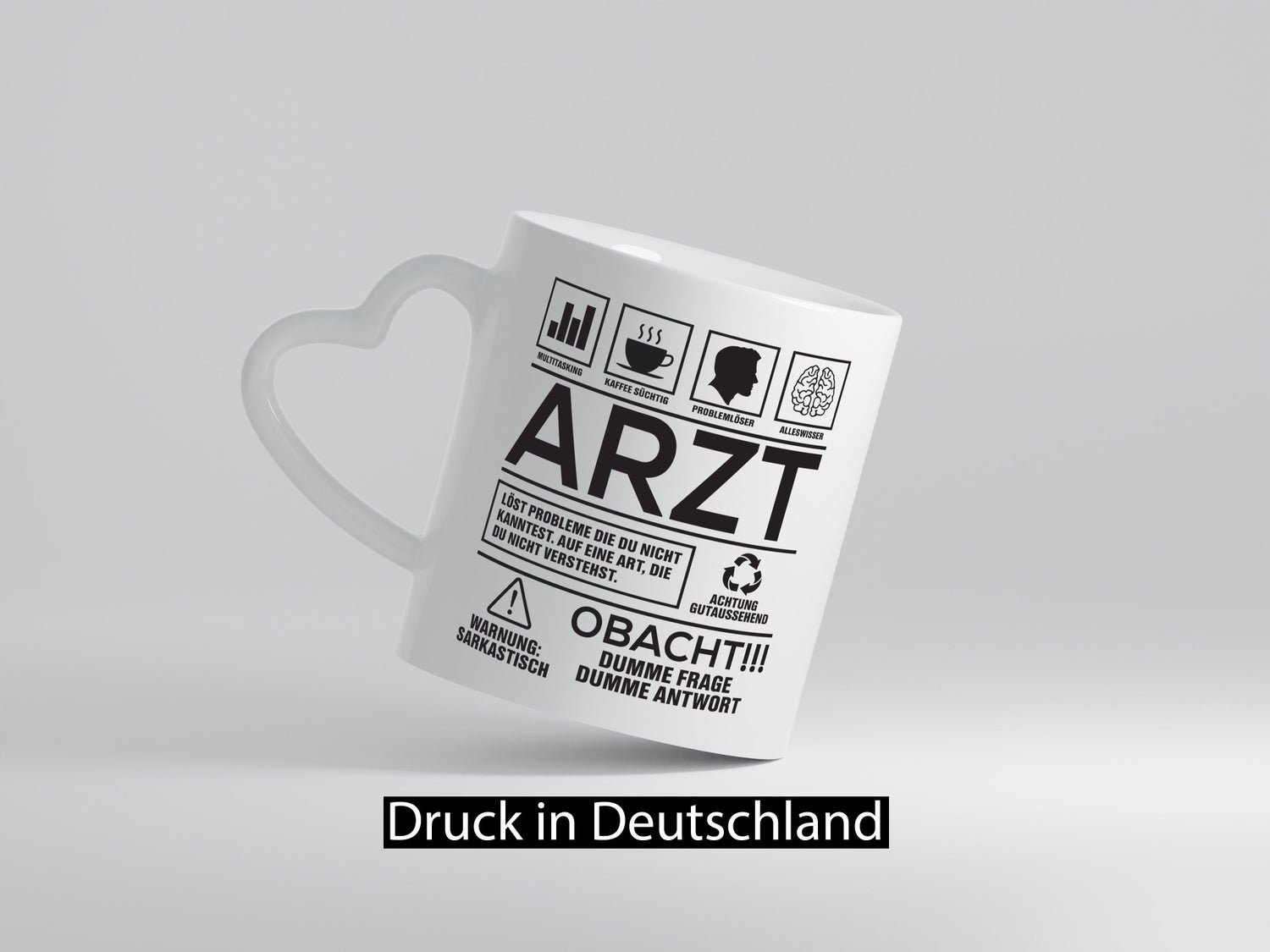 Achtung Probleme Arzt | Medizin Doktor Facharzt Geschenkidee Humor Tasse