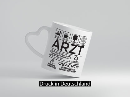 Achtung Probleme Arzt | Medizin Doktor Facharzt Geschenkidee Humor Tasse