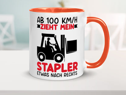 Stapler zieht nach Rechts | Staplerfahrer Arbeit Geschenkidee Kollegen Büro