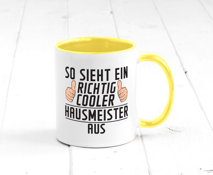 Richtig Cooler Hausmeister | Hauswart Geschenkidee Humor Tasse