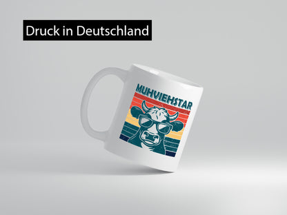 Muhviehstar | Kuh Landwirt mit Brille lustiger Spruch Geschenk Humor