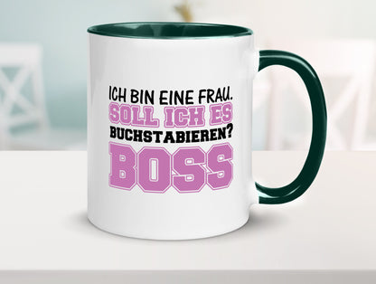 Ich bin der Boss Geschenk Humor Geschenkidee lustiger Spruch Tasse
