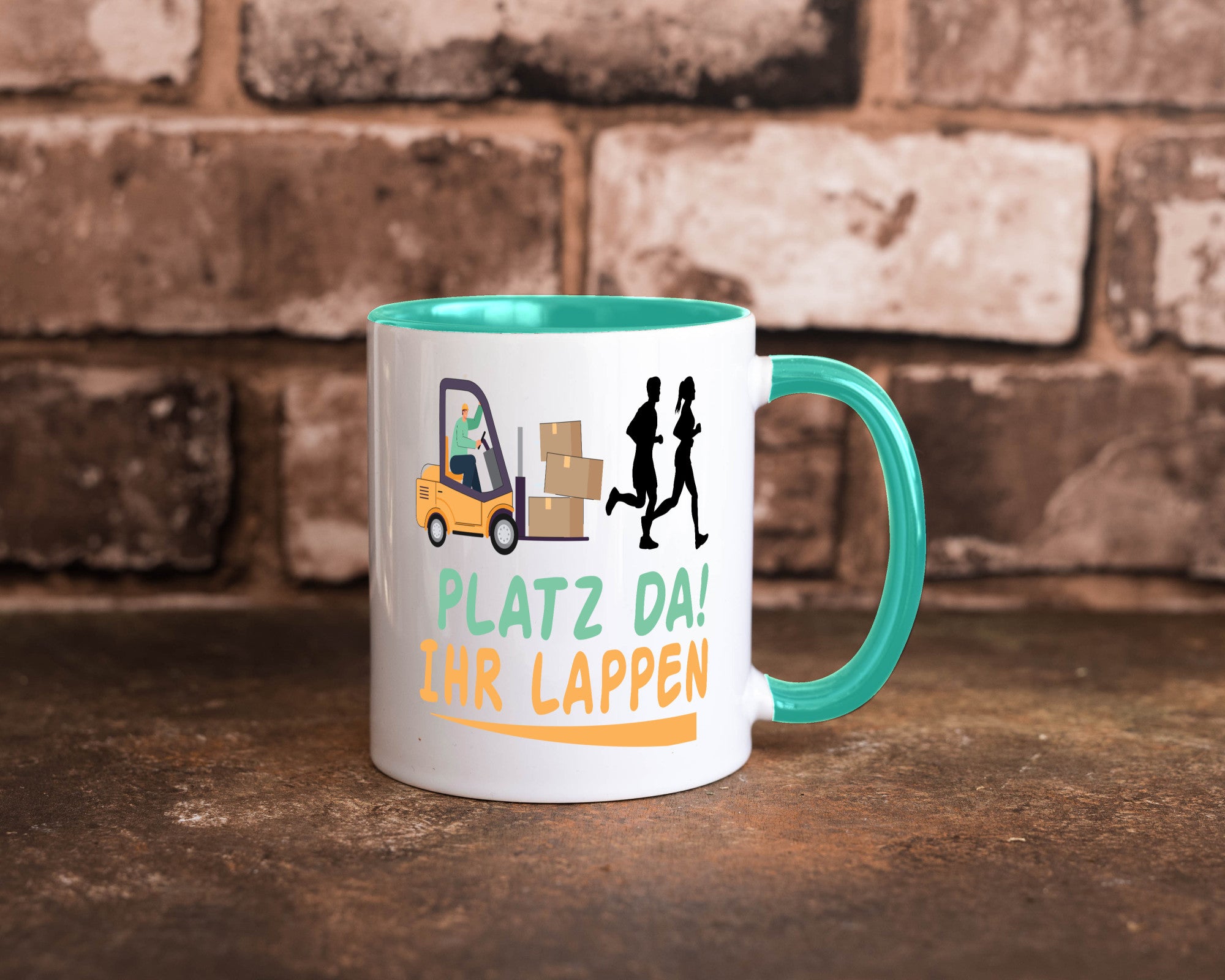 Platz da ihr Lappen | Stapler Fahrer Humor Geschenkidee Tasse