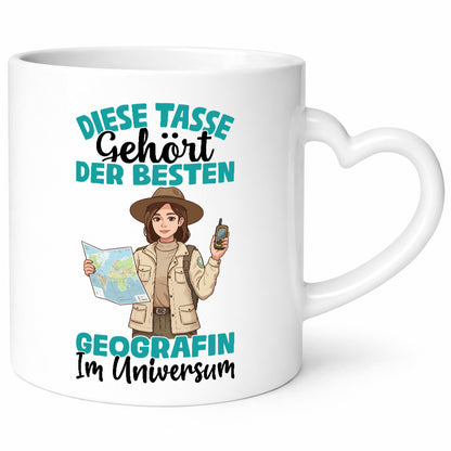 Im Universum: Geografin | Geografie Geschenkidee Humor Tasse