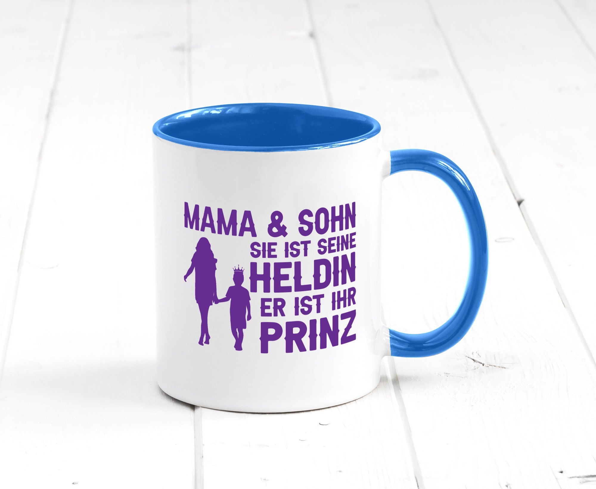 Mama &amp; Sohn | Helding Prinz Mutterliebe Geschenkidee Familie Humor Tasse