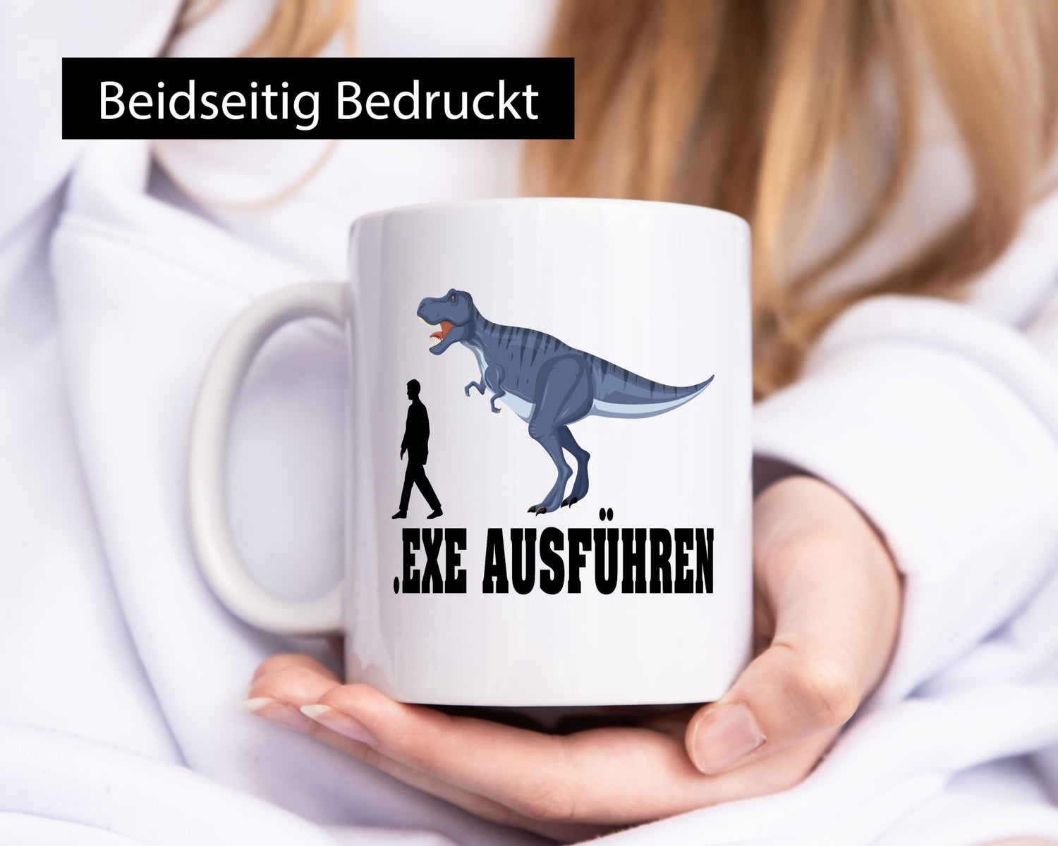 Exe Ausführen | Dinosaurier lustiger Spruch Geschenk Humor Geschenkidee Tasse