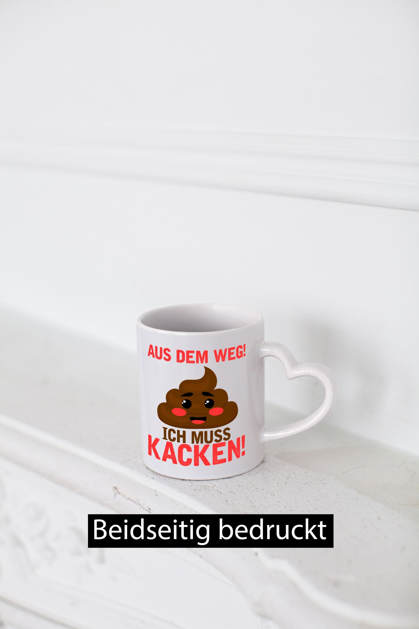 Aus dem weg ich muss kacken | Toiletten Spruch Pupsen Geschenkidee Humor Tasse