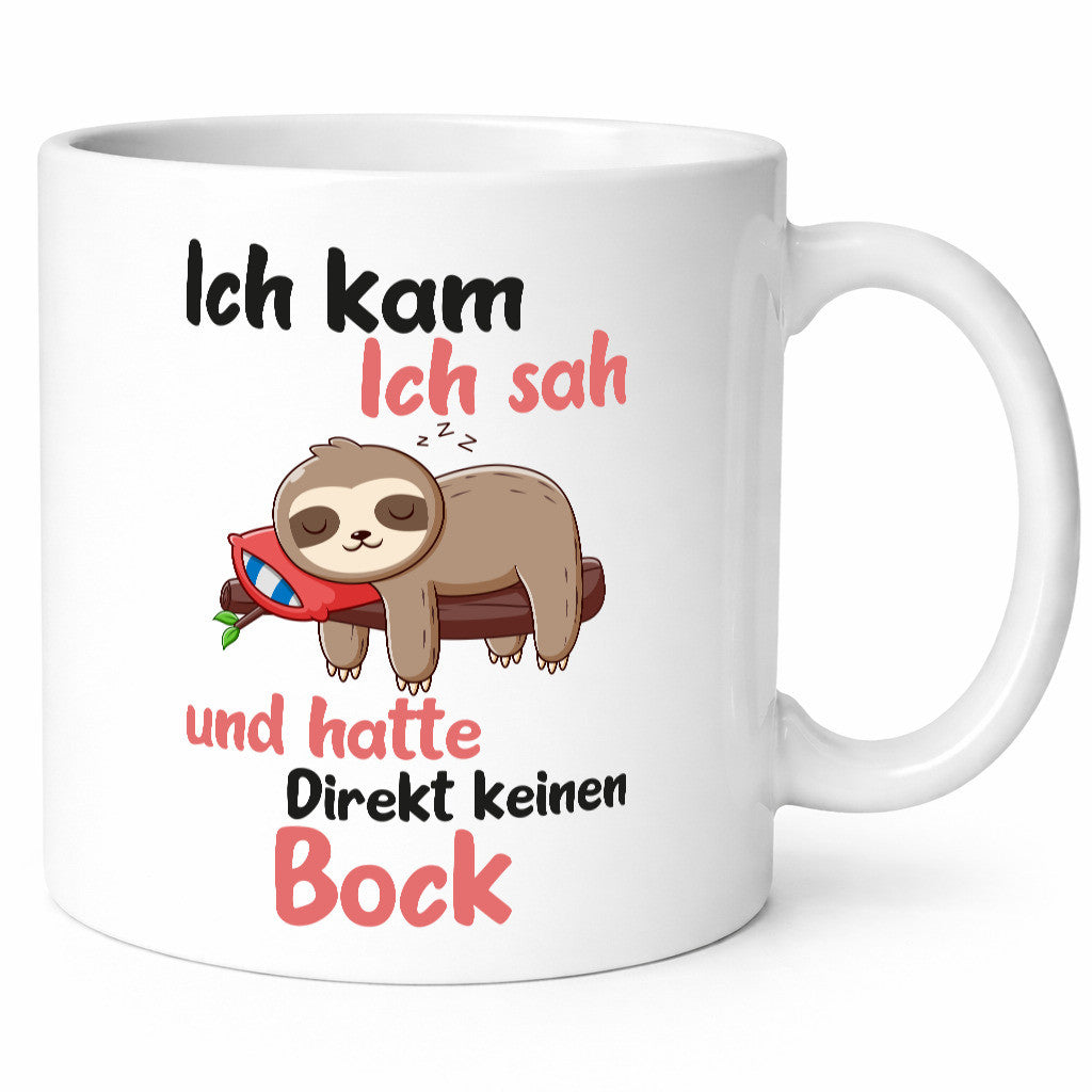 Ich kam, sah und hatte keinen Bock | Faultier Geschenk Tierliebhaber Humor