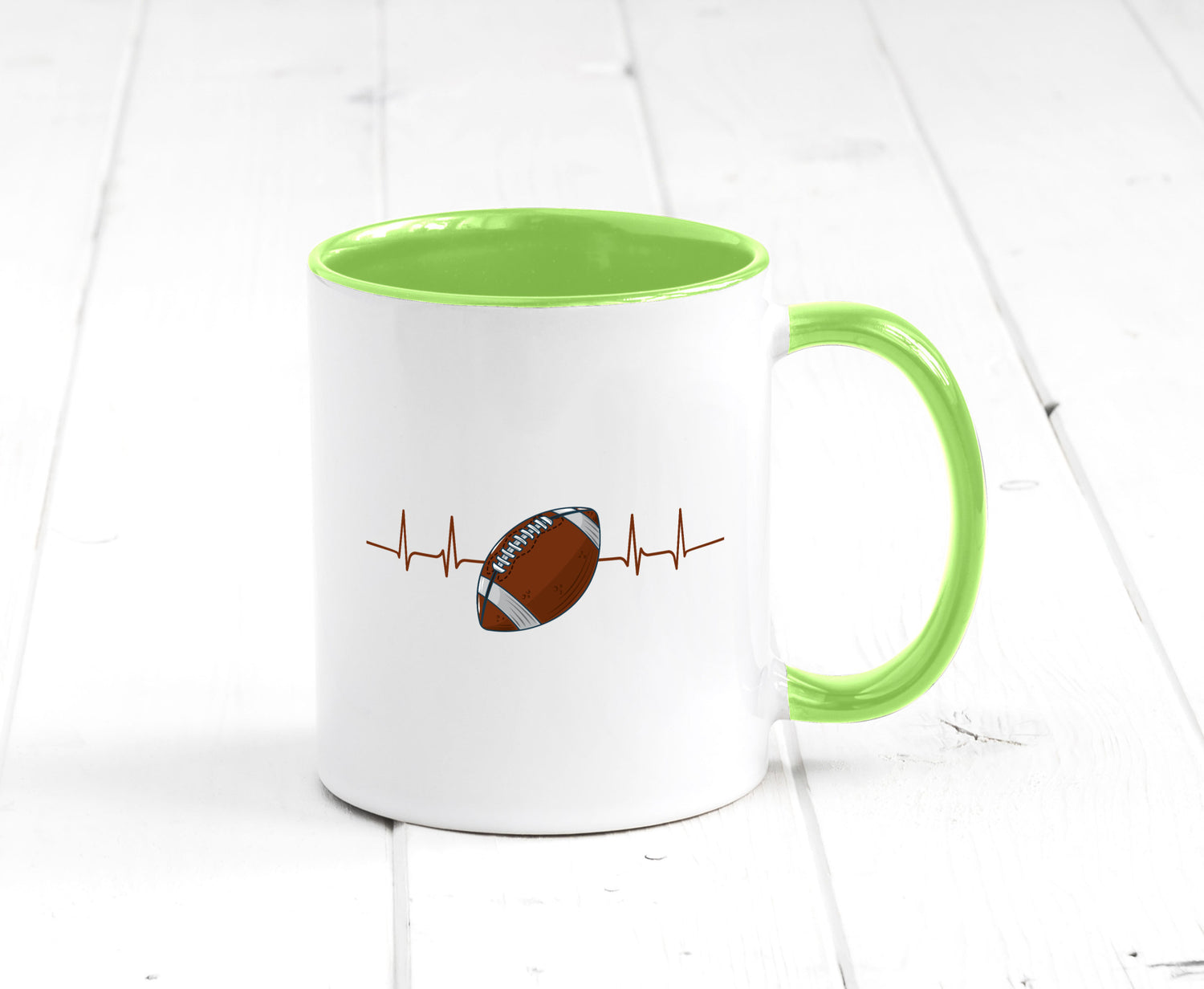 American Football Herzschlag | Footballer Superbowl Humor Geschenkidee Tasse