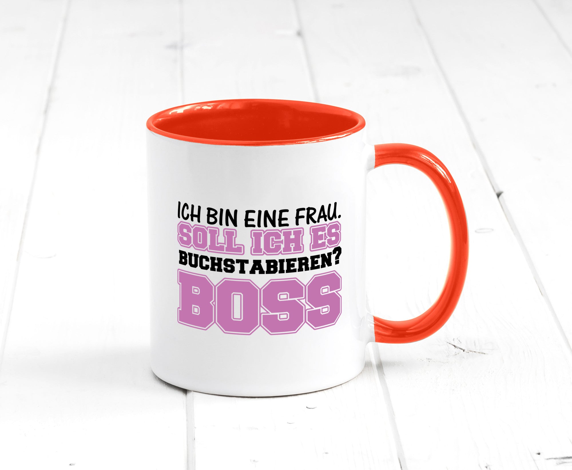 Ich bin der Boss Geschenk Humor Geschenkidee lustiger Spruch Tasse
