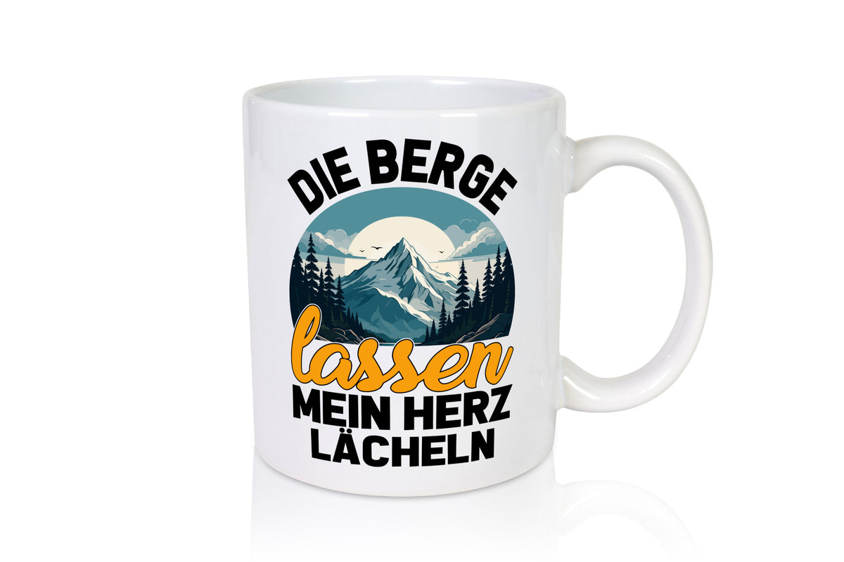 Berge lassen mein Herz lächeln | Wandern Humor Geschenkidee Tasse