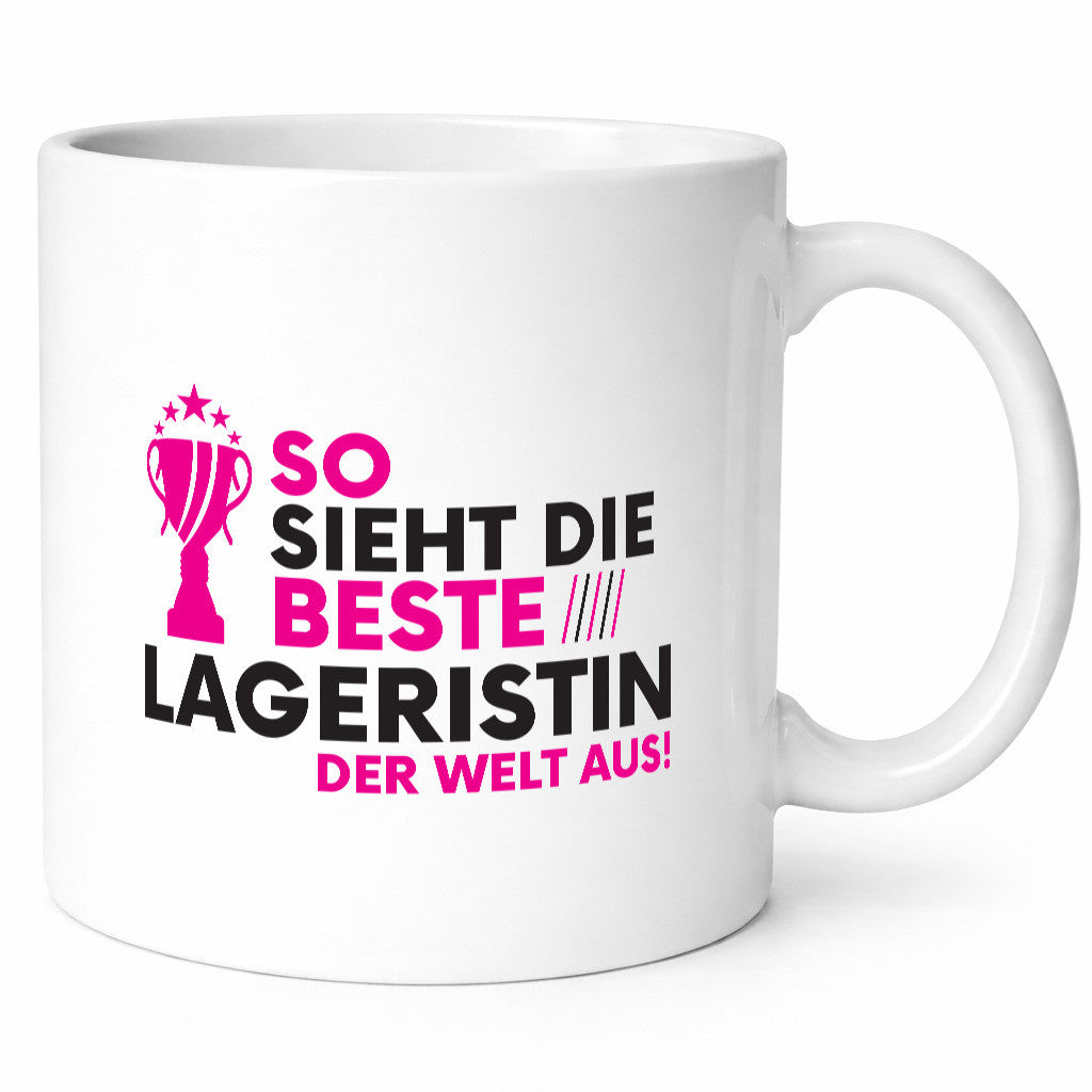 Die Weltbeste Lageristin | Beruf Lager Arbeiterin lustiger Spruch Geschenk Tasse