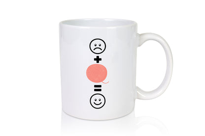 Wolle | Häkeln |Glücklich Geschenk Humor Geschenkidee lustiger Spruch Tasse