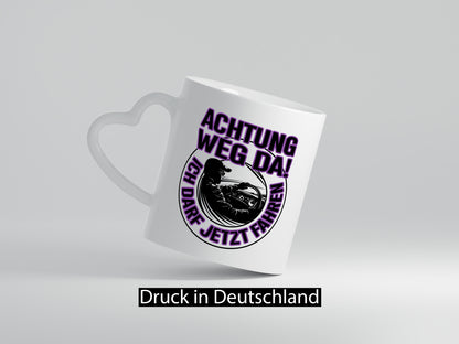 Achtung weg da ich darf jetzt Fahren | Führerschein lustig Humor Geschenkidee