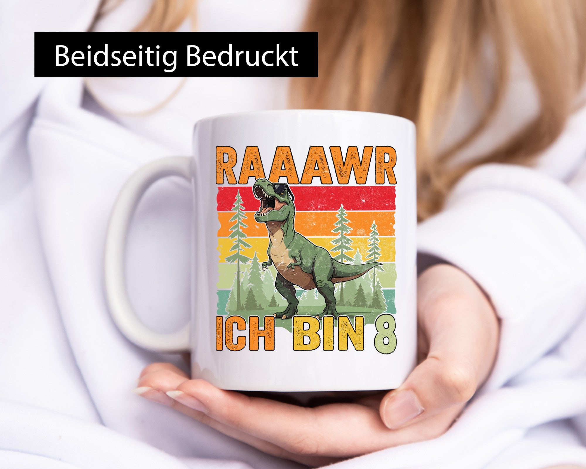 8. Geburtstag | 8 Jahre rarrrr ich bin Dinosaurier lustiger Spruch Geschenk