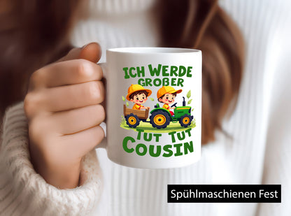 Ich werde Großcousin | Familie Bauer lustiger Spruch Geschenk Geschenkidee