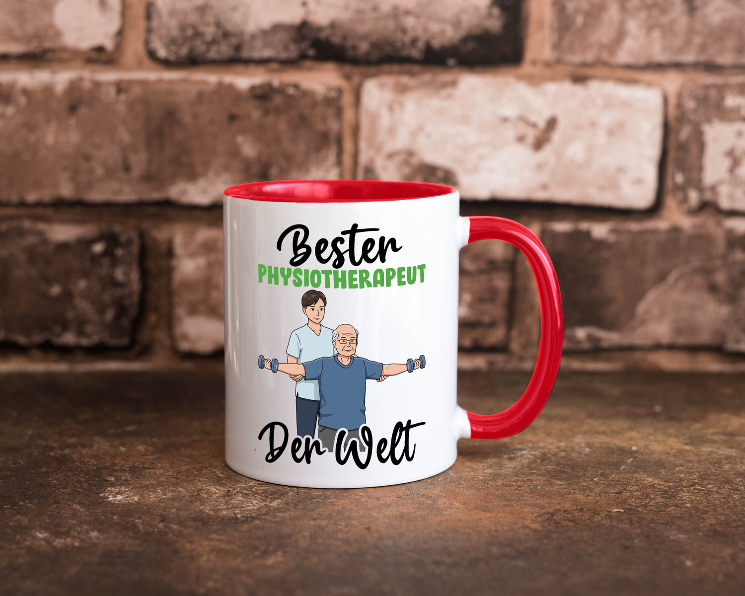 Bester Physiotherapeut v3 Geschenk Humor Geschenkidee lustiger Spruch Tasse