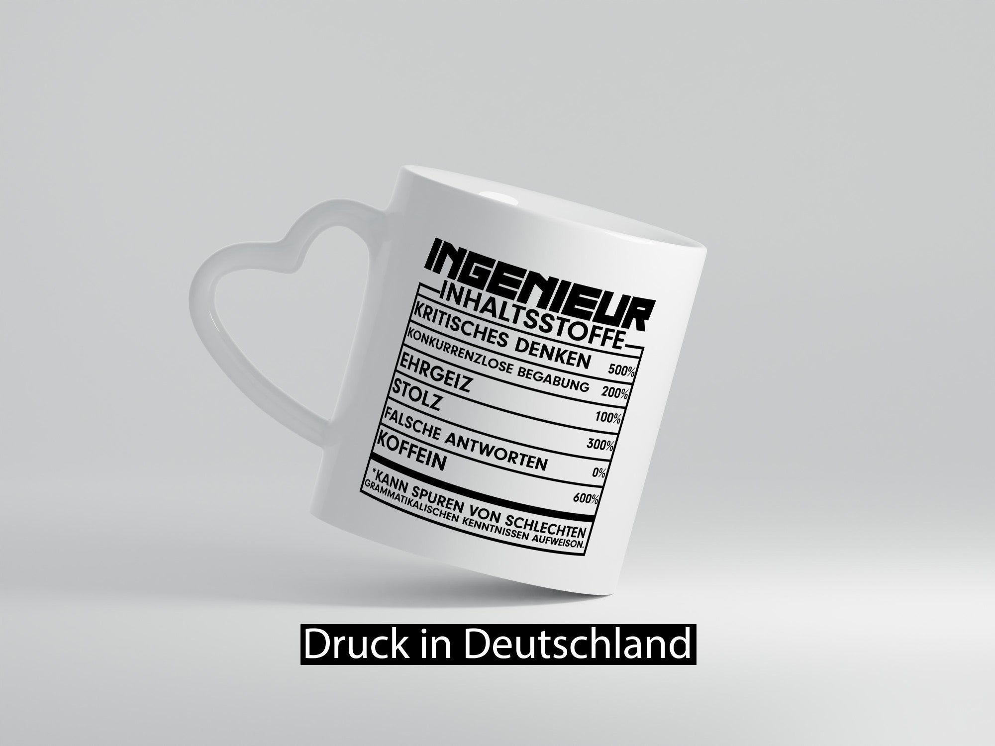 Ingenieur | Beruf Tasse Inhaltsstoffe lustig Geschenk Arbeit Kollegen Büro