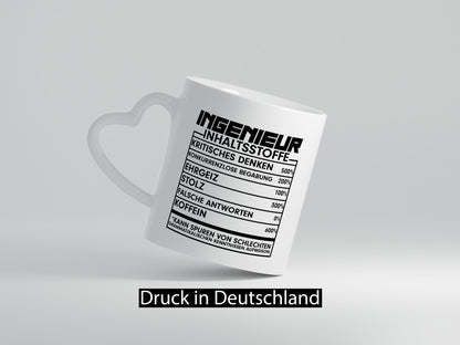 Ingenieur | Beruf Tasse Inhaltsstoffe lustig Geschenk Arbeit Kollegen Büro