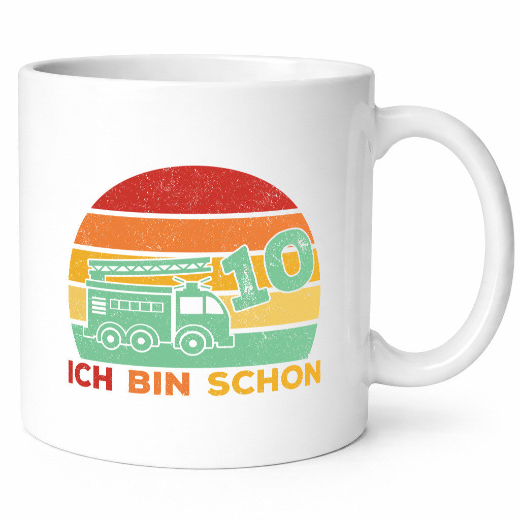 10. geburtstag | Feuerwehrauto 10 Jahre Feuerwehr lustiger Spruch Geschenk
