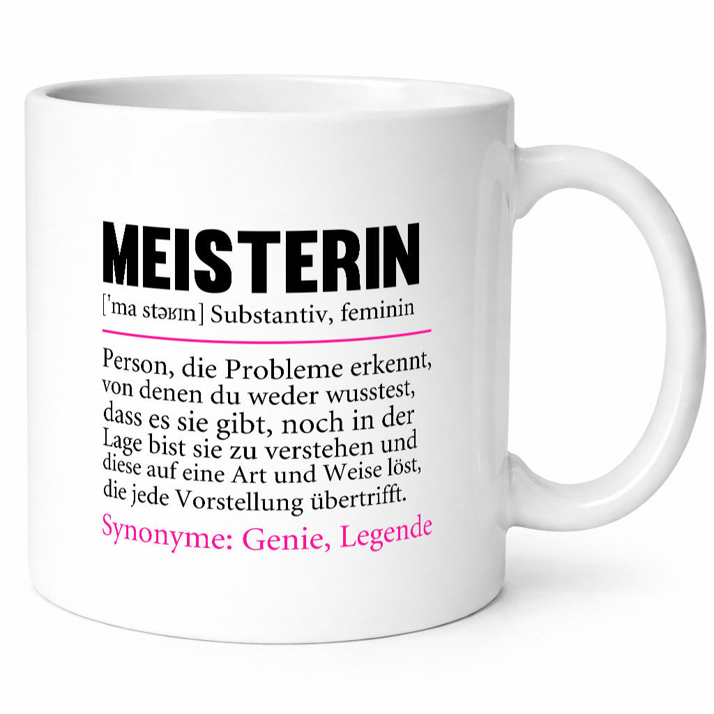 Meisterin | Spruchbecher lustig Meisterbrief Beruf lustiger Spruch Geschenk