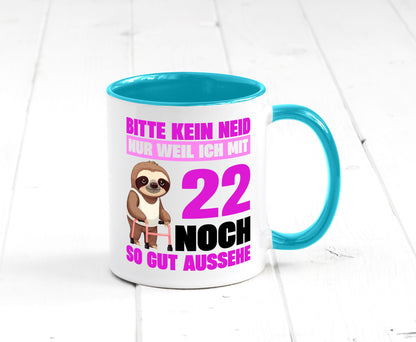 22. Geburtstag | Bitte kein neid Faultier 22 Jahre lustig Geschenkidee Geschenk