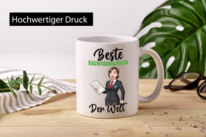 Beste Rechtsanwältin | Jurstin Anwältin Humor Geschenkidee Tasse