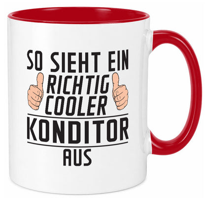 Richtig Cooler Konditor | Konditorei lustig Humor Geschenkidee Geschenk Tasse