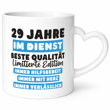 29 Jahre im Dienst | Jubiläum Arbeit v6 Geschenkidee Kollegen Büro Humor Tasse