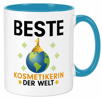 Welt Beste Kosmetikerin | Kosmetik Stylistin Visagistin Geschenkidee Humor Tasse
