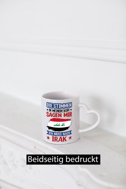 Irak | Urlaub Stimmen in meinem Kopf Traumland Geschenkidee Humor Tasse