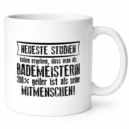 Neuste Studien: Bademeisterin | Schwimmmeisterin Humor Geschenkidee Tasse