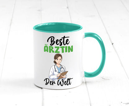 Beste Ärztin | Medizin Doktorin Fachärztin v2 Humor Geschenkidee Tasse