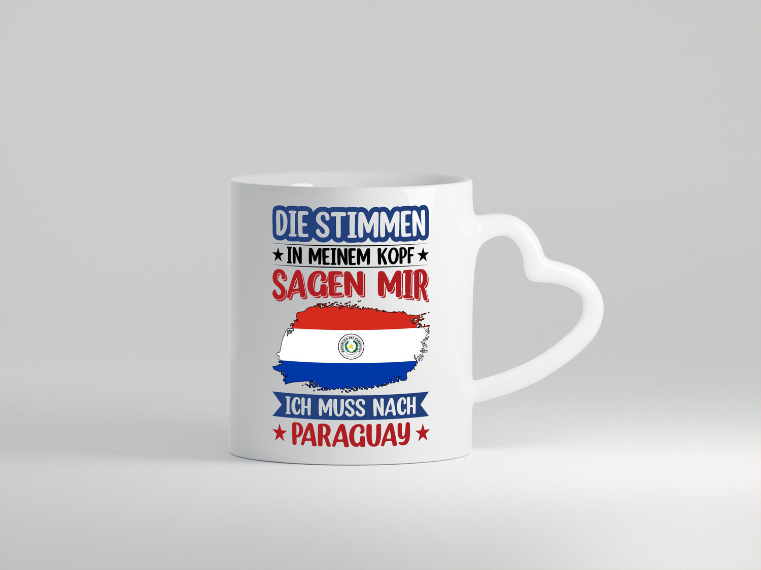 Paraguay | Urlaub Stimmen in meinem Kopf Traumland v2 Geschenkidee Humor Tasse