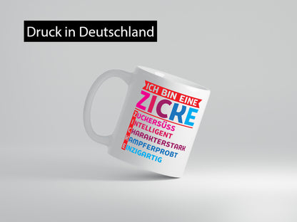 Ich bin eine Zicke | Definition süßes Mädchen v2 Geschenkidee Humor Tasse